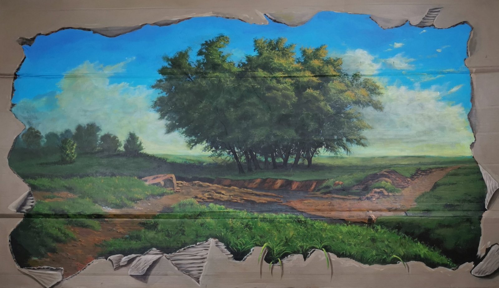 Recycling Carton Board – Creating artworks from rubbish