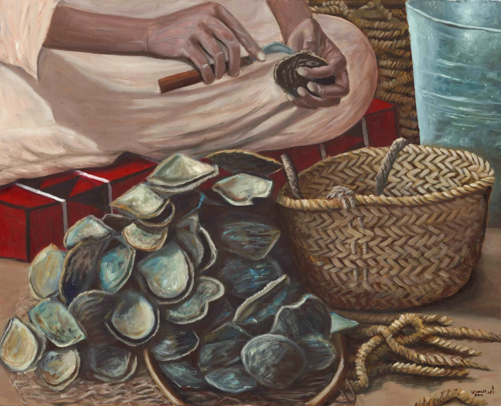 Pearl Seeker, original painting by Ahmed AlSaadi