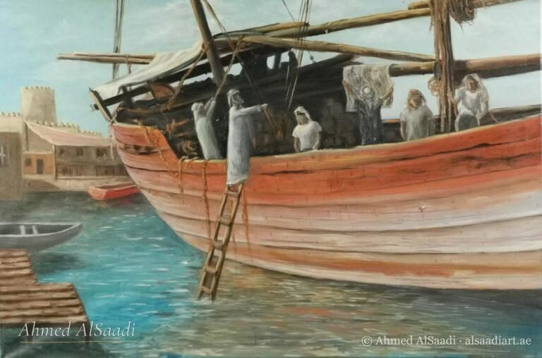 Painting study by Ahmed AlSaadi from his learning years (5)