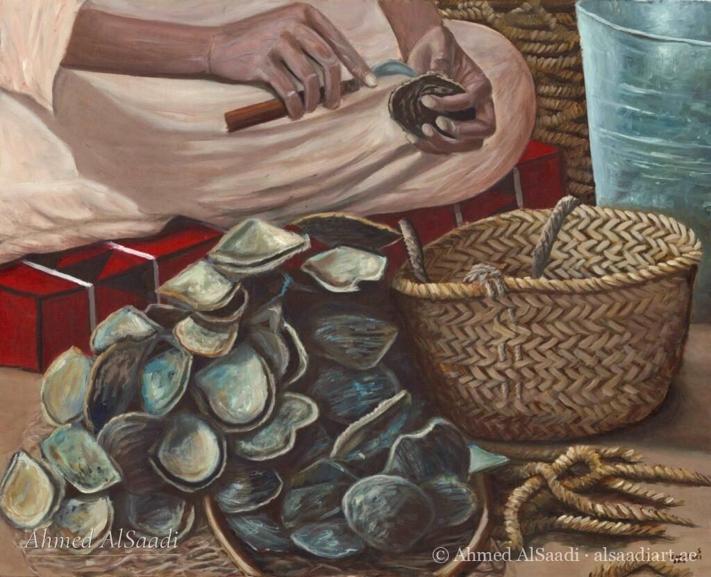 Pearl Seeker, original painting by Ahmed AlSaadi