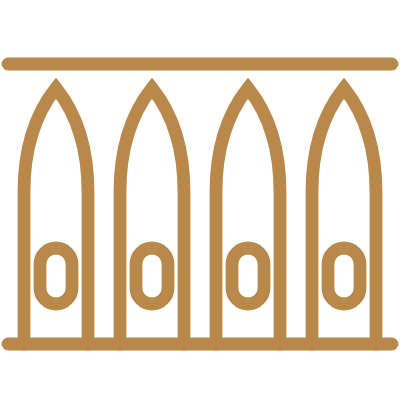Pointed-arch arcade motif